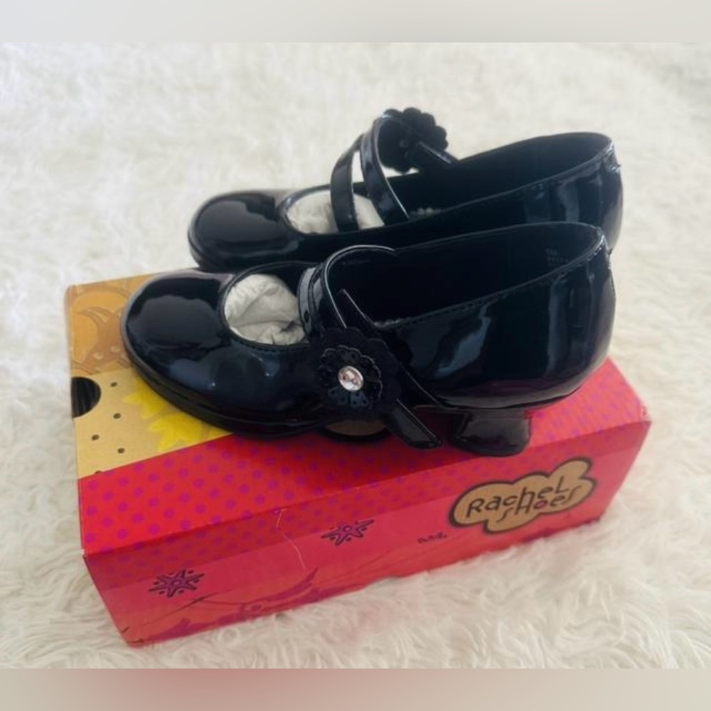 Rachel Shoes - Katherine- Black Patent - Size 1